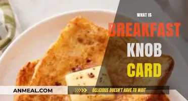 Understanding the Breakfast Knob Card: A Unique Dining Experience Explained