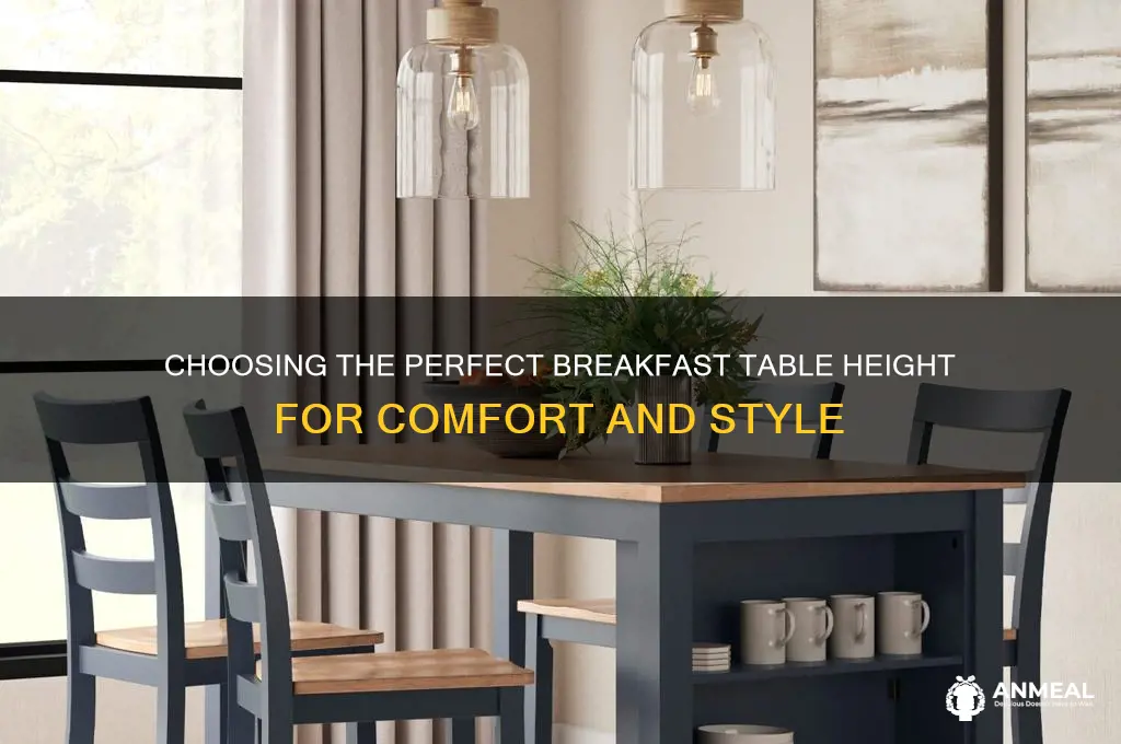 what is breakfast table height