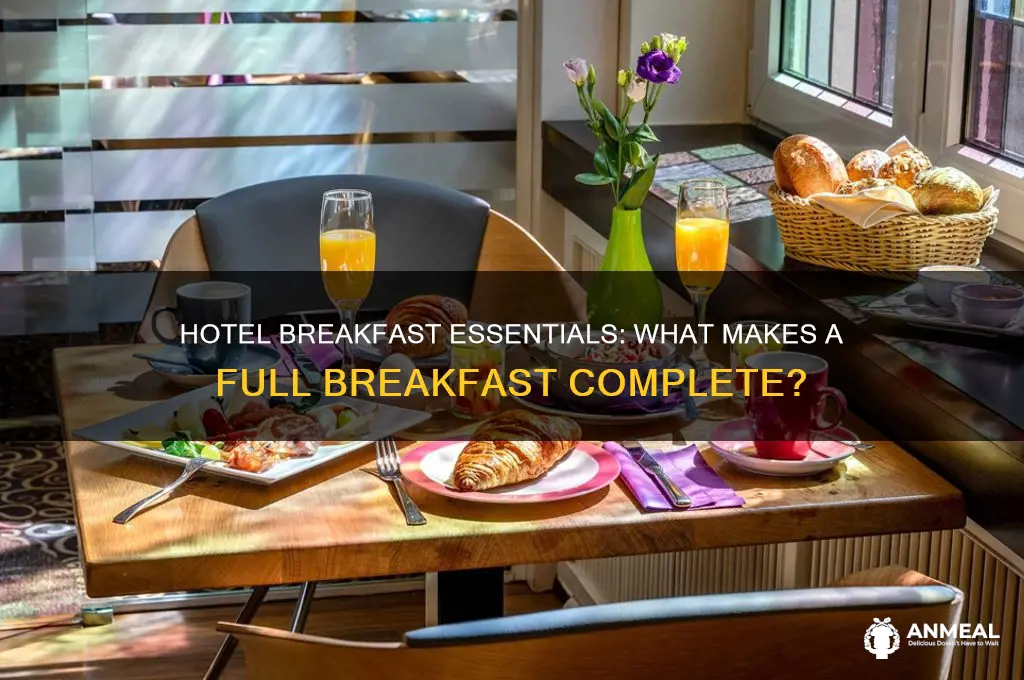 what is considered a full breakfast at a hotel
