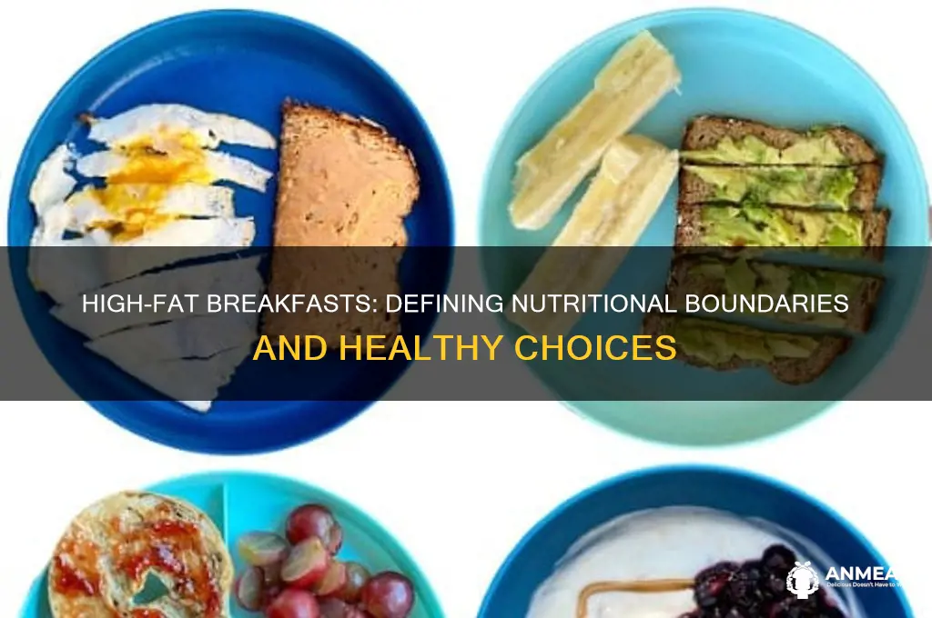 what is considered a high fat breakfast