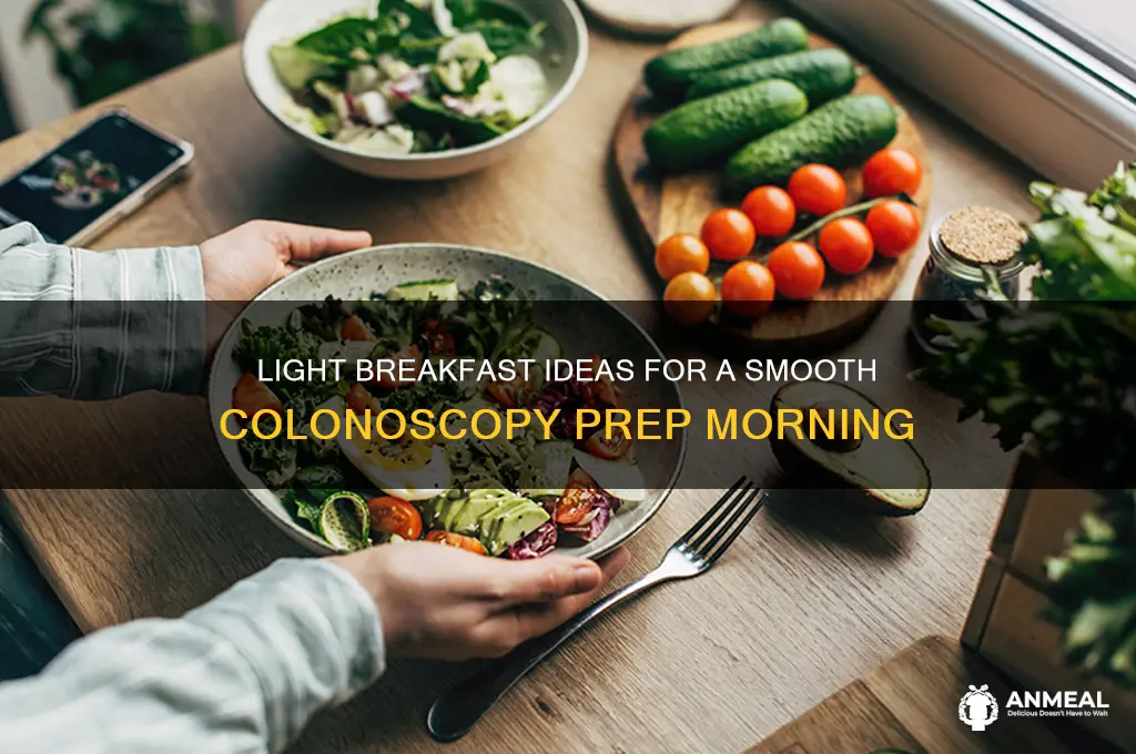 what is considered a light breakfast before a conoscopy