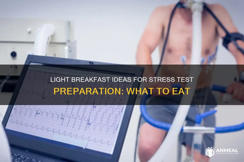 what is considered a light breakfast before a stress test