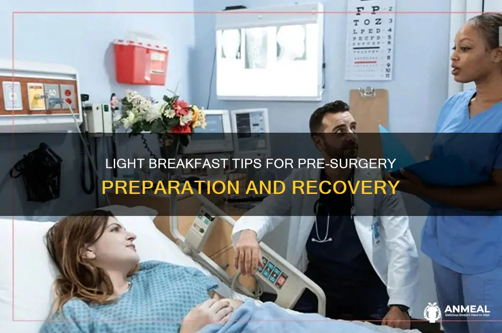 what is considered a light breakfast before an operation
