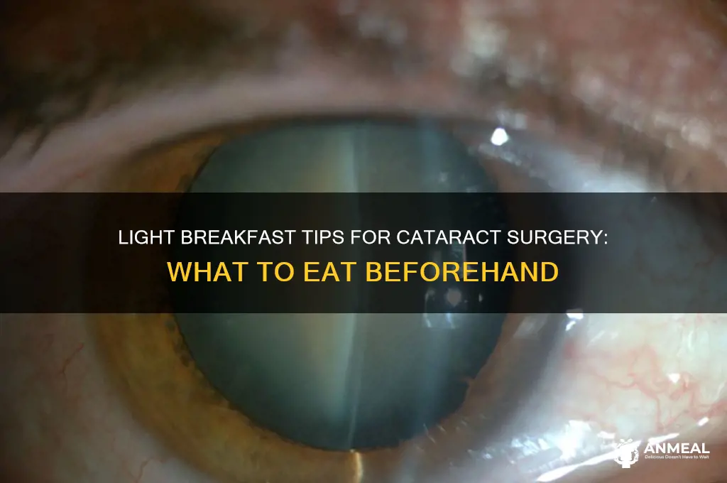 what is considered a light breakfast before cataract surgery