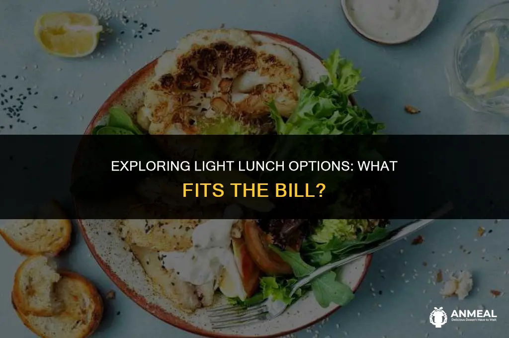 what is considered a light lunch