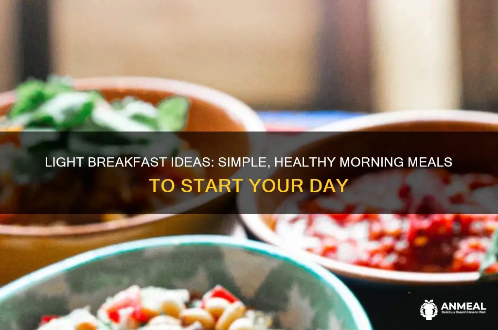 what is considered a light meal at breakfast