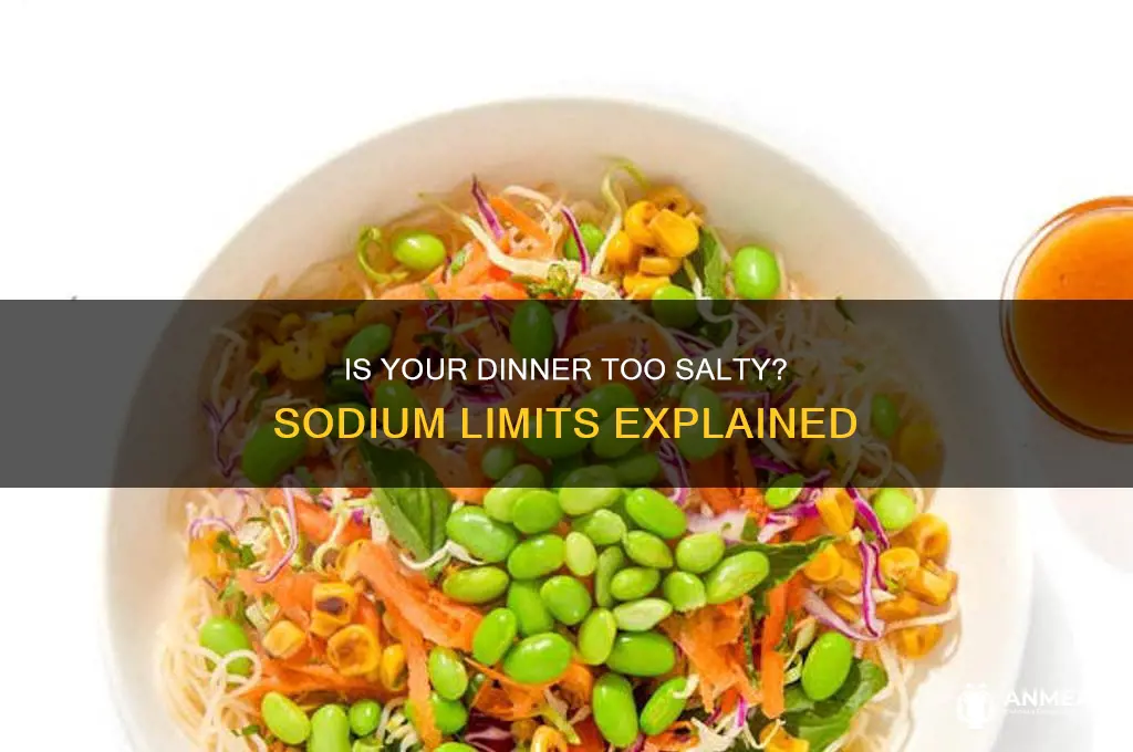 what is considered a lot of sodium for dinner
