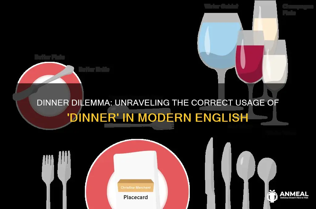 what is correct dinner or dinner