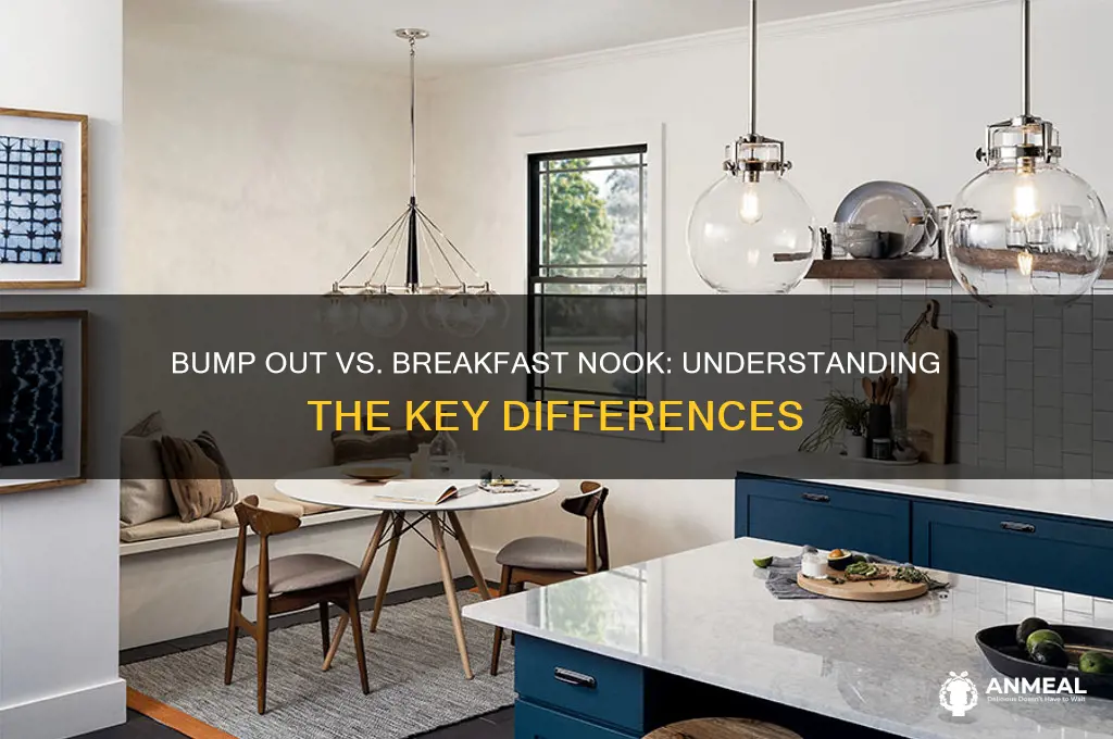 what is difference between bump out and breakfast nook