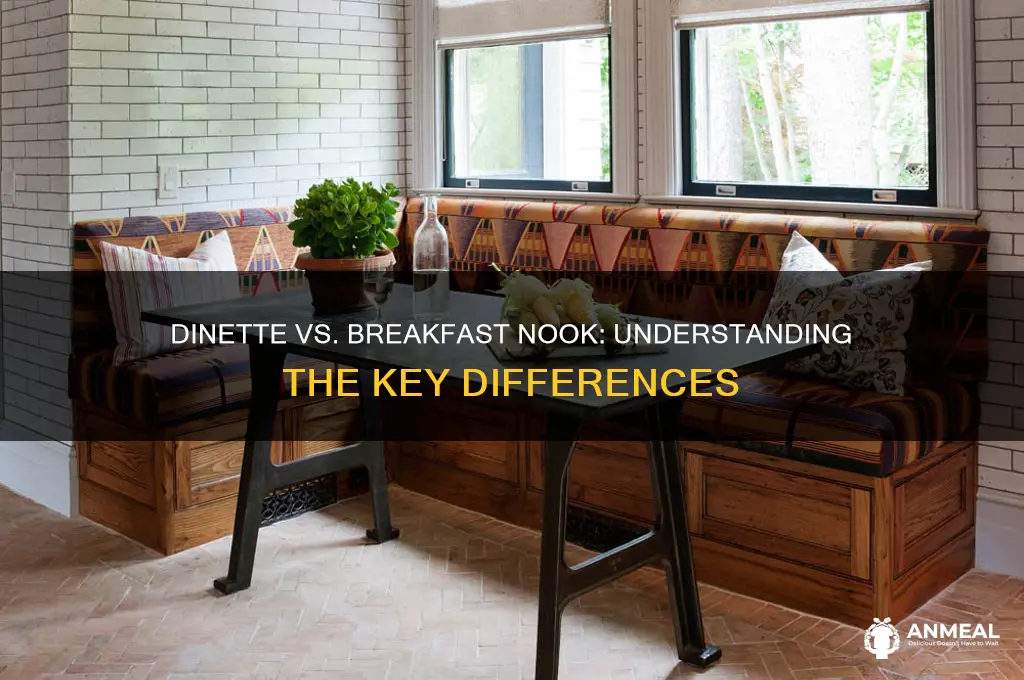 what is difference between dinette and breakfast nook
