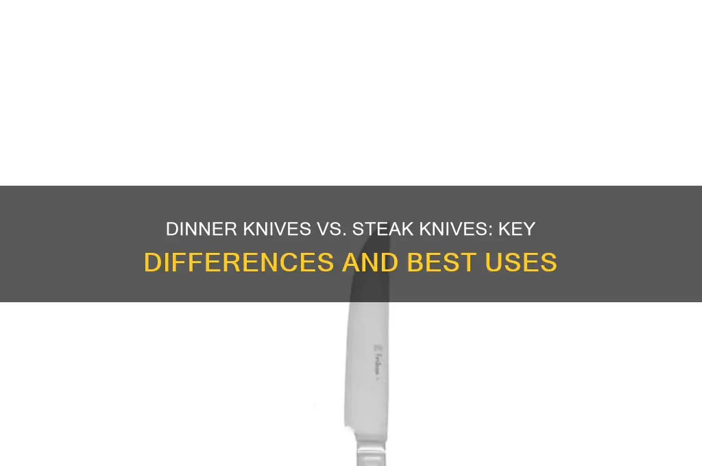 what is different dinner knives steak knives