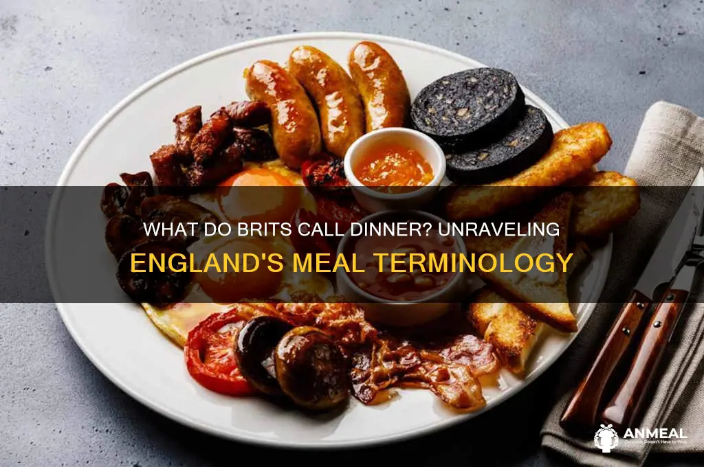 what is dinner called in england