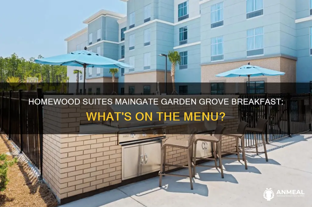 what is for breakfast at homewood suites maingate garden grov