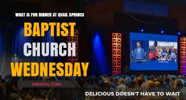 Wednesday Dinner at Quail Springs Baptist Church: Menu and Details