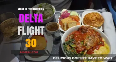 Delta Flight 30 Dinner Menu: What’s on the In-Flight Plate?