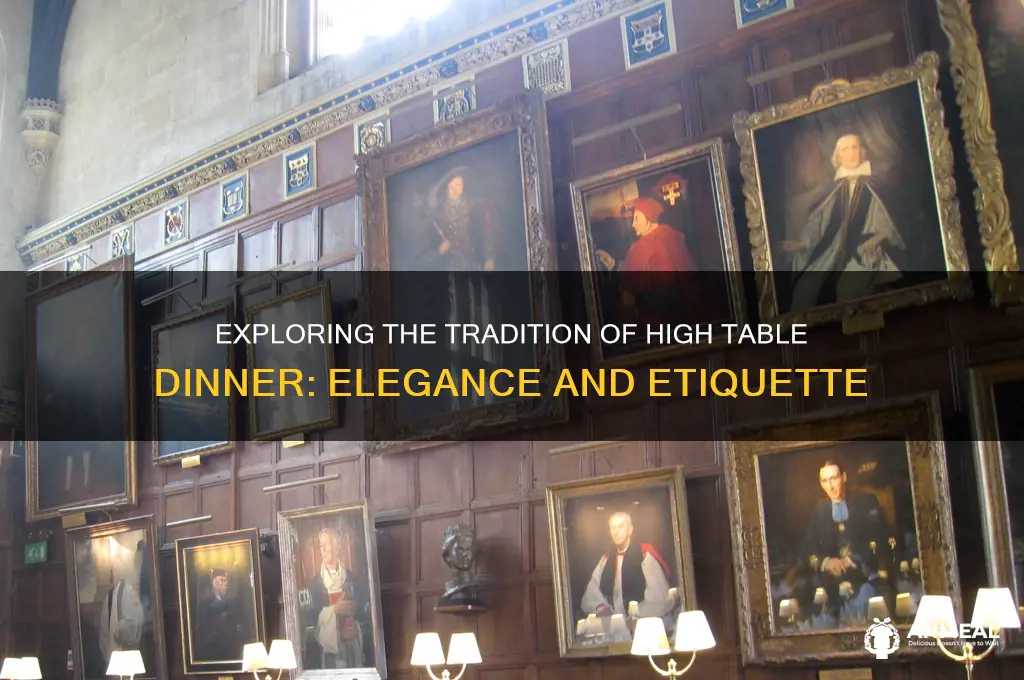 what is high table dinner