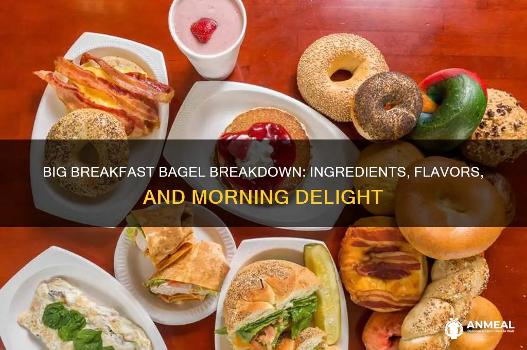 what is in a big breakfast bagel