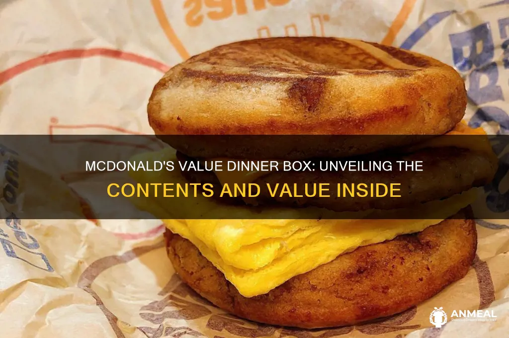 what is in a mcdonalds value dinner box