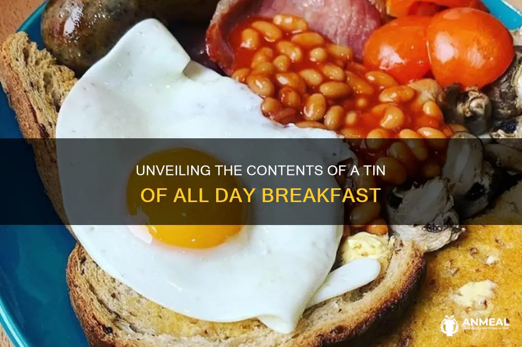 what is in a tin of all day breakfast