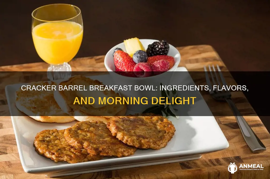 what is in the cracker barrel breakfast bowl