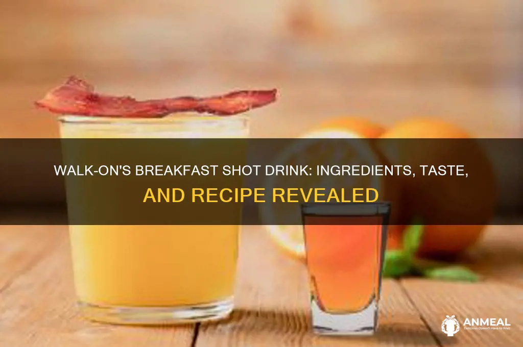 what is in walk ons breakfast shot drink
