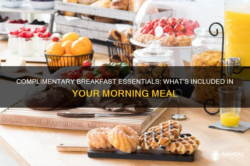 what is included in a complimentary breakfast