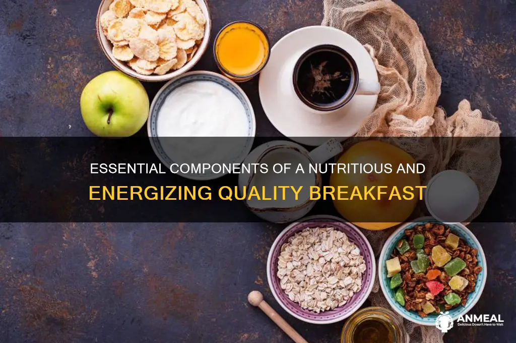 what is included in a quality breakfast