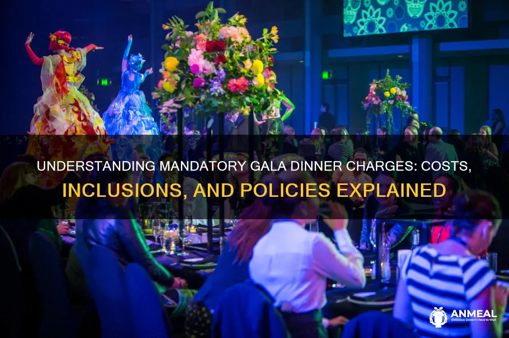 what is mandatory gala dinner charges