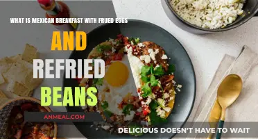 Authentic Mexican Breakfast: Fried Eggs and Refried Beans Delight