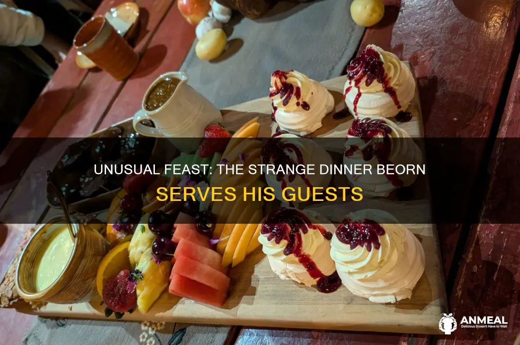 what is odd about the dinner beorn offers his guests