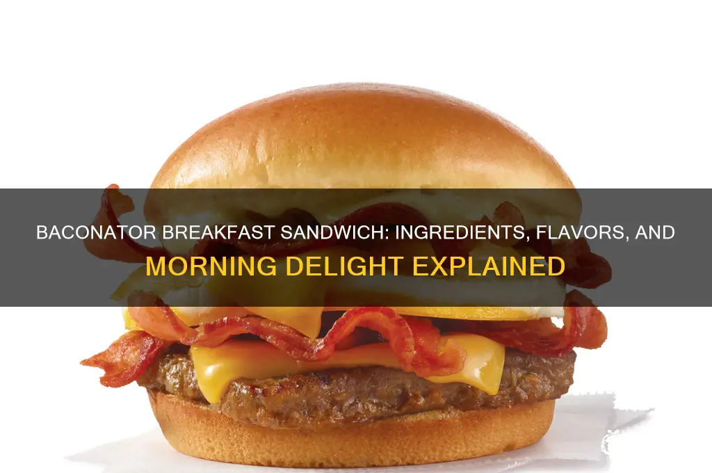 what is on a baconator breakfast sandwich