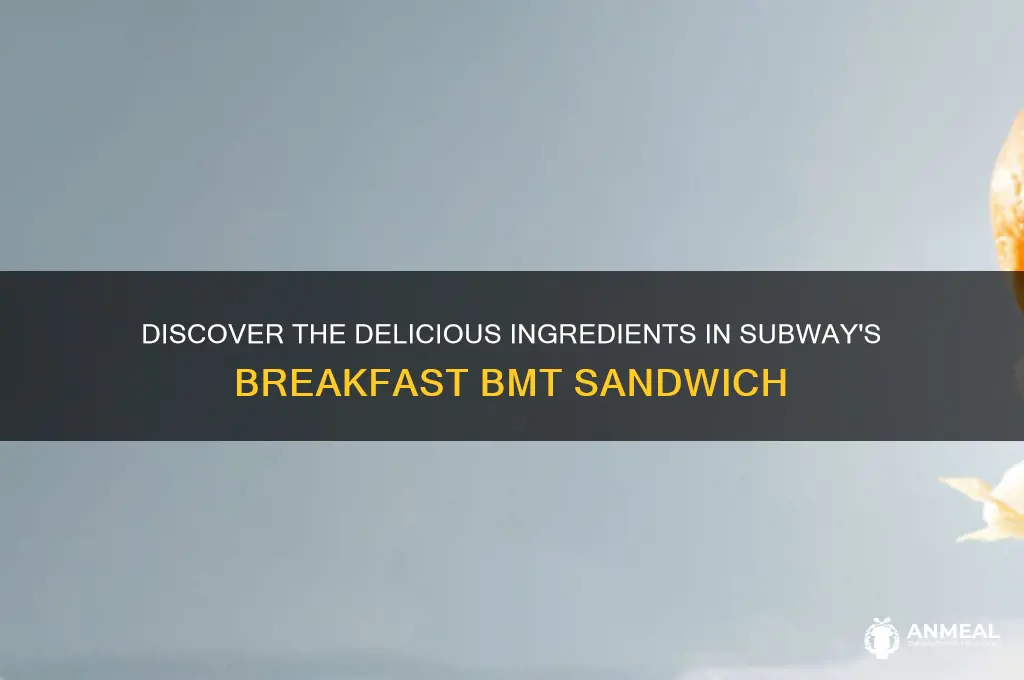 what is on a subway breakfast bmt