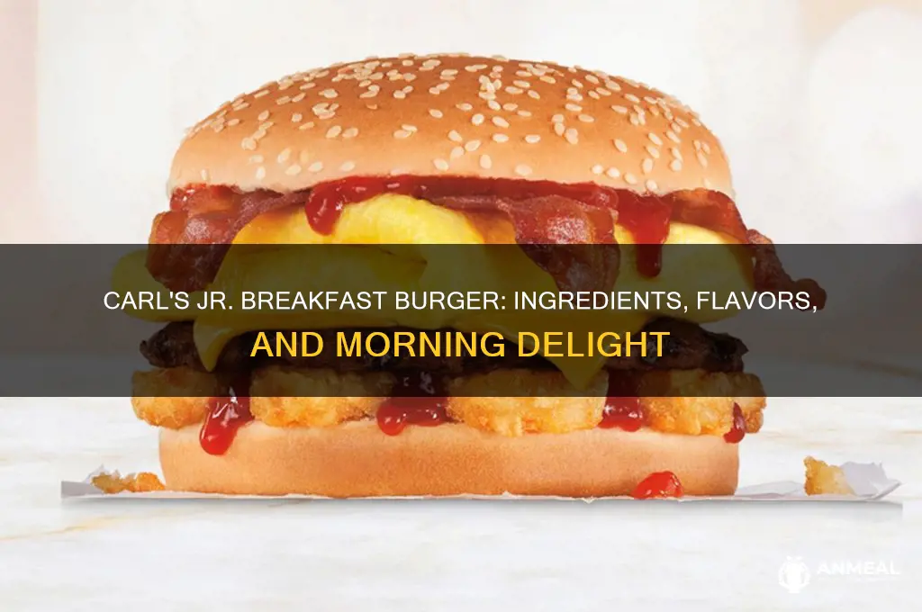 what is on the carls jr breakfast burger