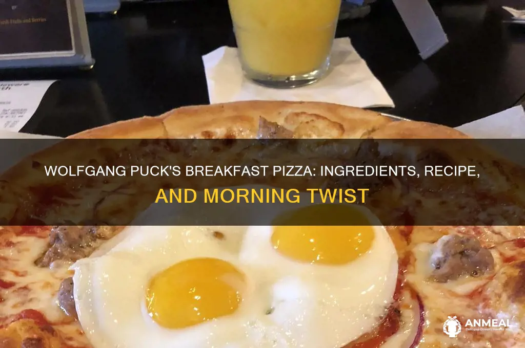 what is on wolfgang pucks breakfast pizza