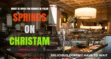 Palm Springs Christmas Dinner: Open Restaurants for Festive Dining