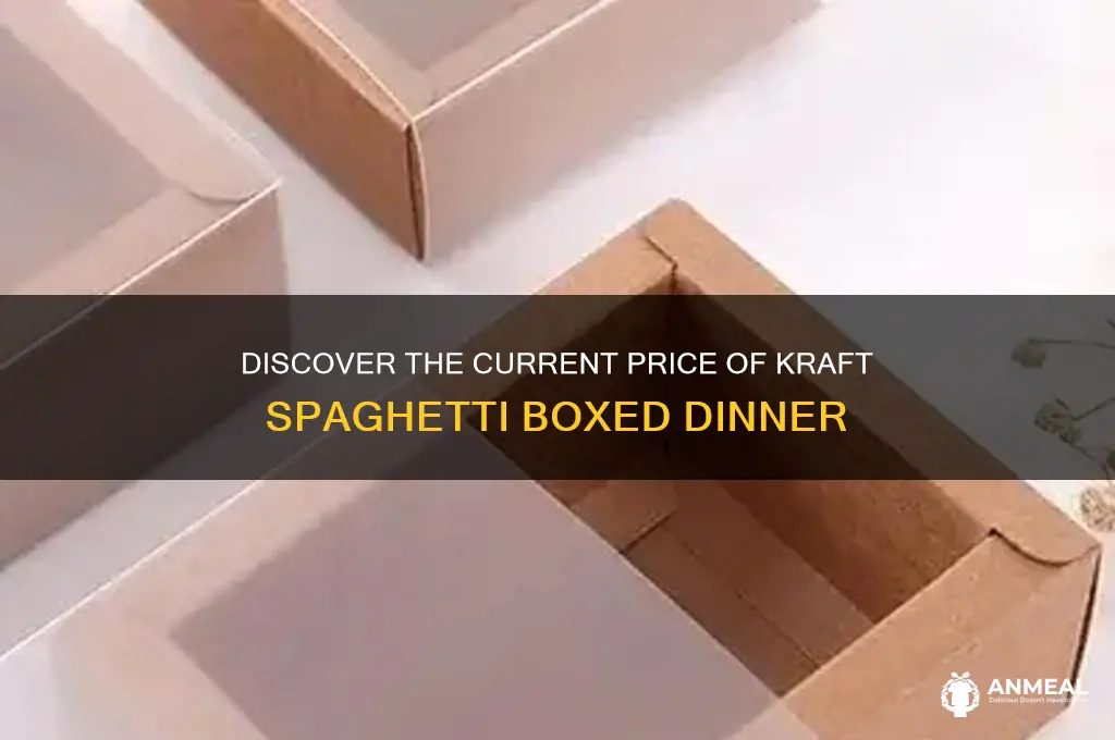 what is price of kraft spaghetti boxed dinner