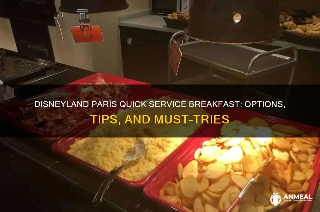 what is quick service breakfast at disneyland paris