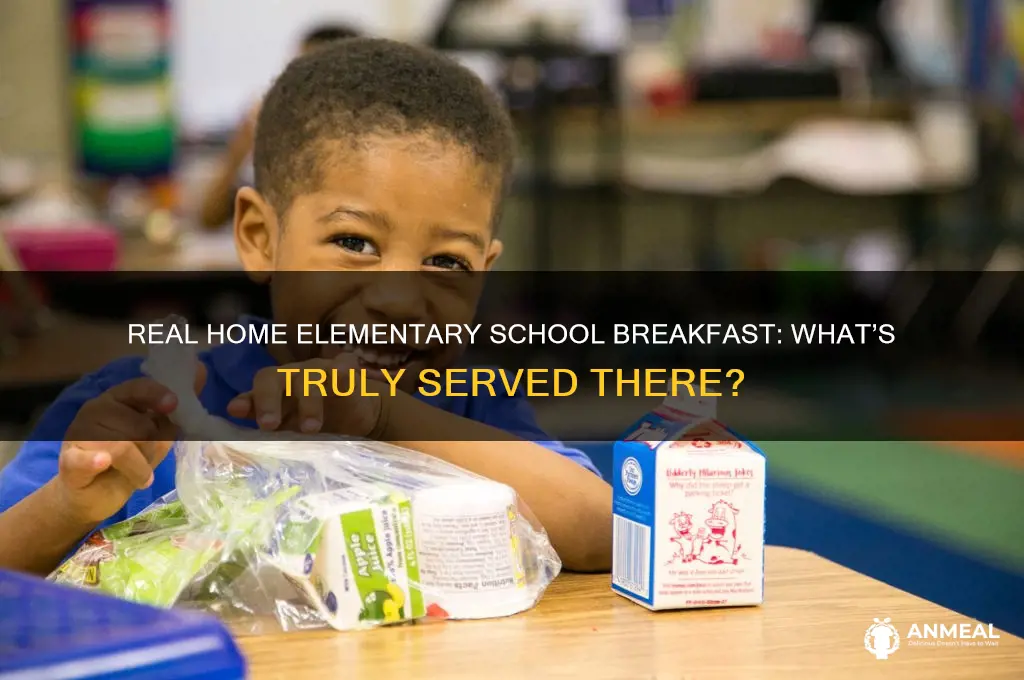 what is real home elementary school breakfast there