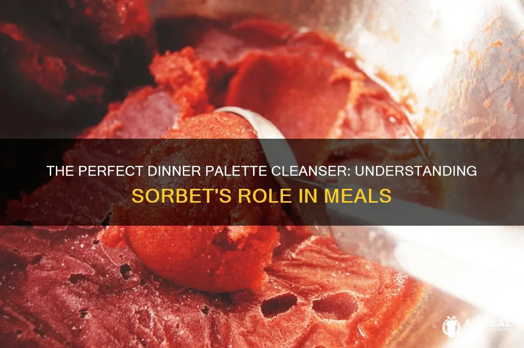 what is sorbet during dinner called