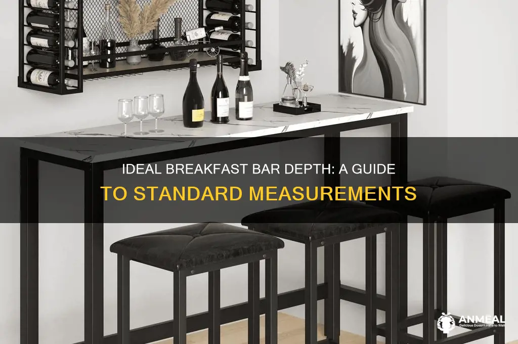 what is standard breakfast bar depth