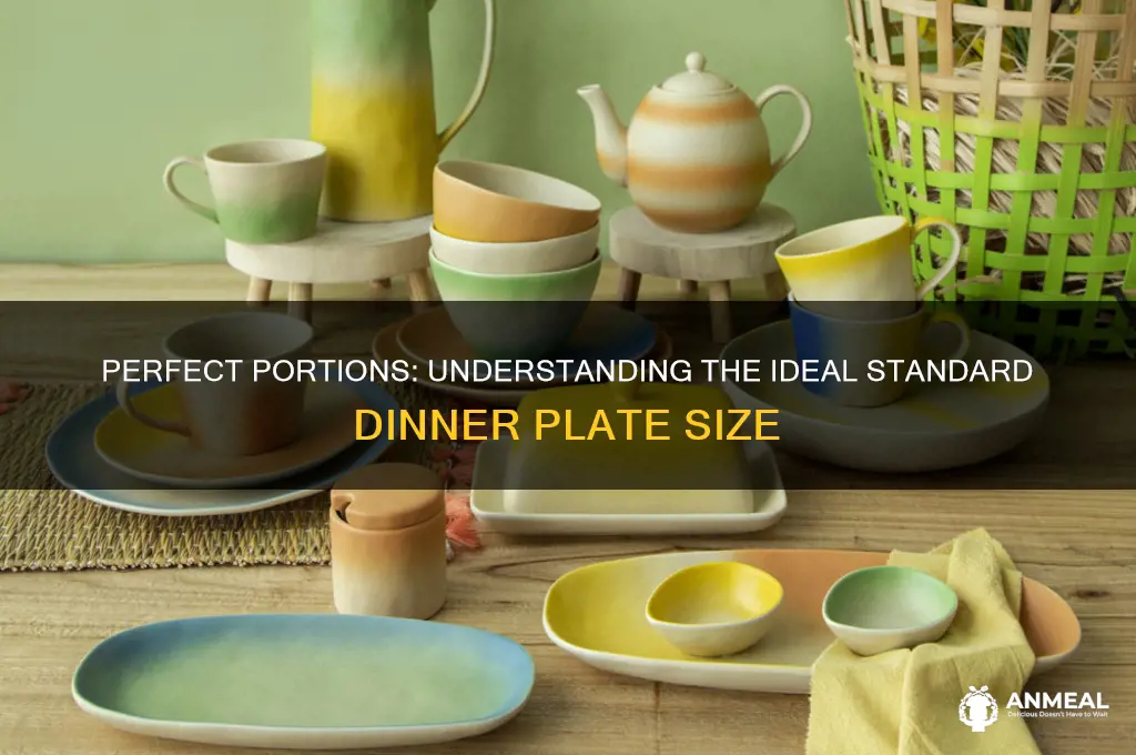 what is standard dinner plate size