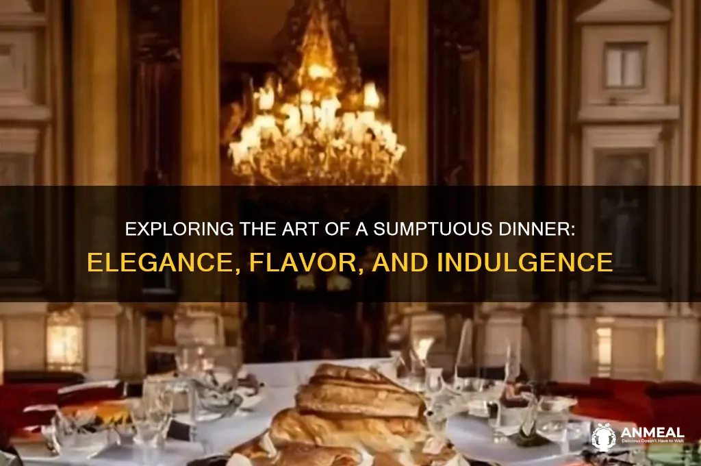 what is sumptuous dinner