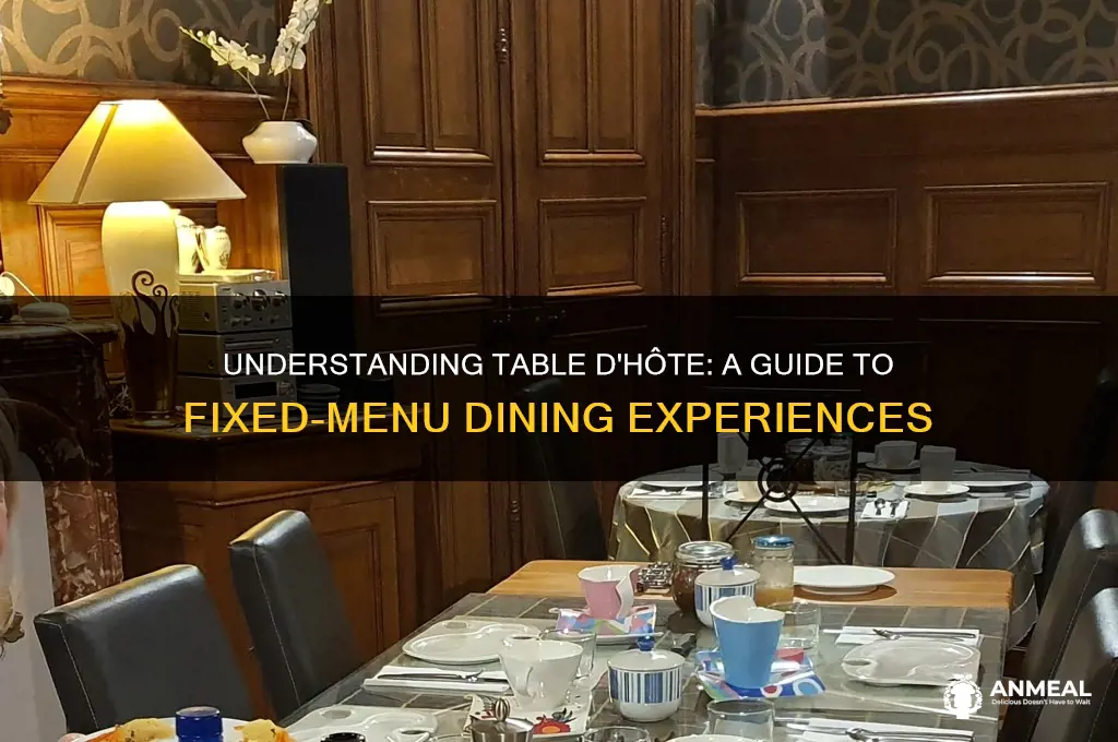 what is table d hote dinner