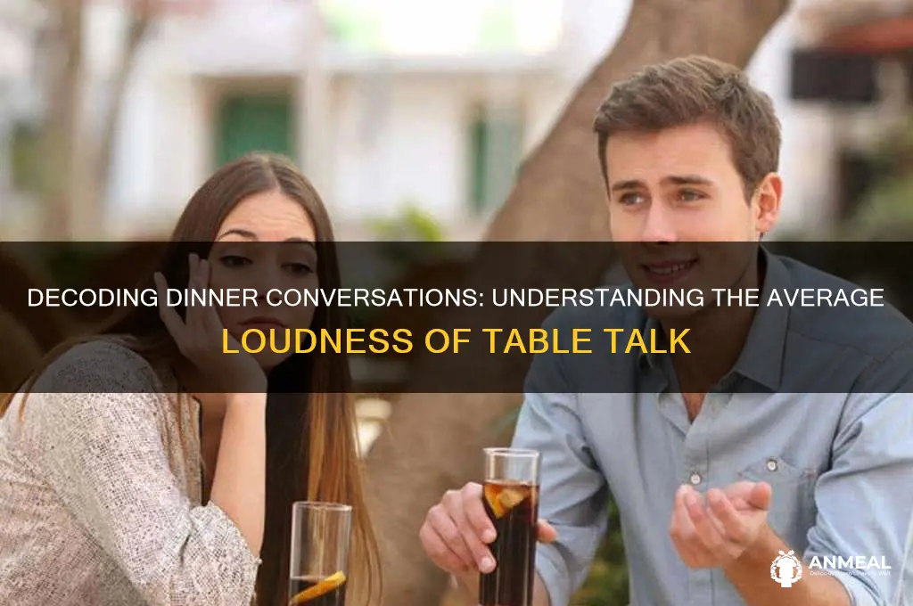 what is the approximate loudness of the dinner conversation