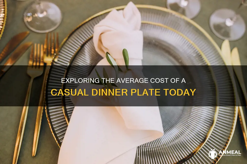 what is the average cost of a casual dinner plate