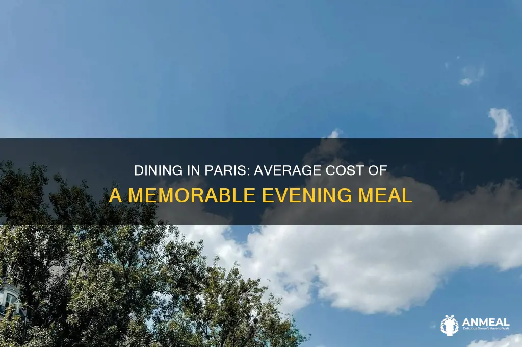 what is the average cost of dinner in paris