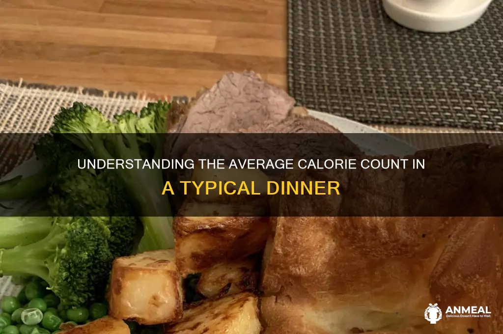 what is the average dinner calorie