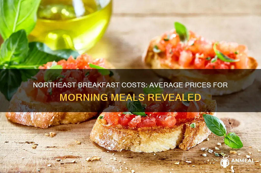 what is the average price for breakfast in the northeast