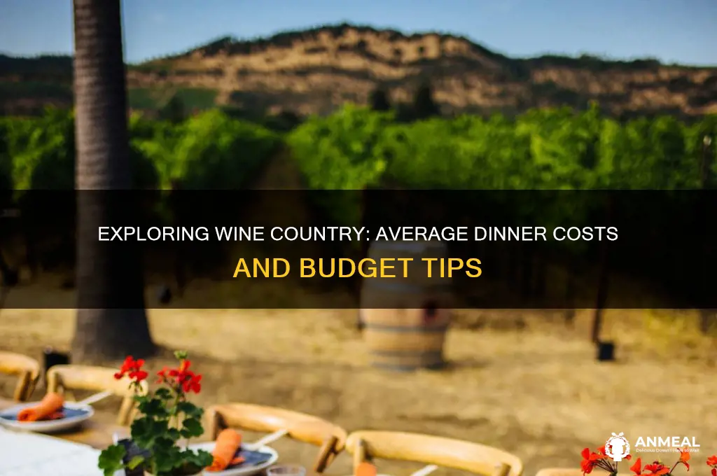what is the avg cost of a wine country dinner