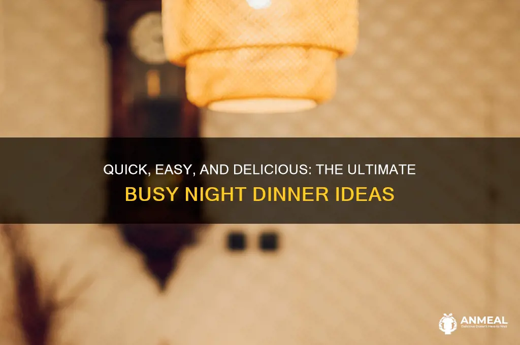 what is the best busy night dinner